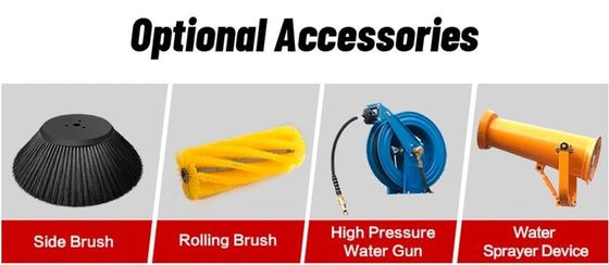 সম্পূর্ণরূপে সিলড ক্যাবিন মেঝে পরিস্কারকারী ড্রাইভিং টাইপ রোড পরিস্কারকারী রাস্তার পরিষ্কারের মেশিন