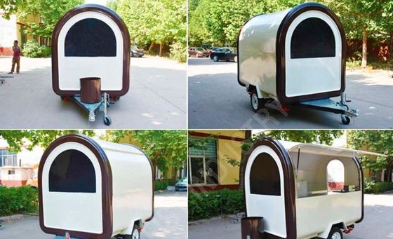 স্টেইনলেস স্টীল রান্নাঘর সহ বহিরঙ্গন বার্গার কারখানা ক্যাটারিং মোবাইল ফাস্ট ফুড ট্রেলার