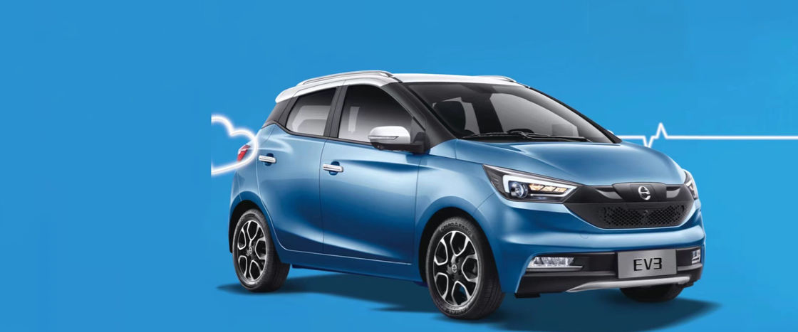 100km/h দ্রুত গতির বৈদ্যুতিক গাড়ি JMC EV3 নতুন শক্তি ইভি কার সেডান 302km NEDC